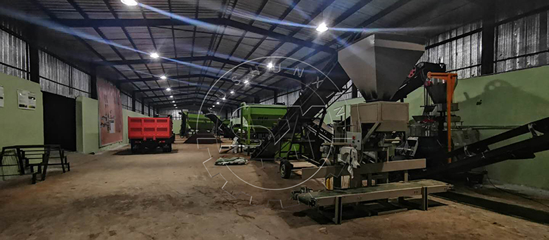 Cow dung bio fertilizer production line