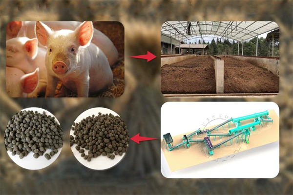 Pig manure fertilizer making line
