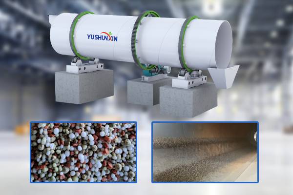 rotary drum blender for BB fertilizer production