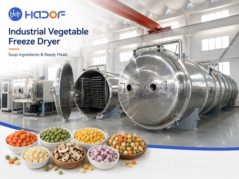 Industrial Vegetable Freeze Dryer for Soup Ingredients & Ready Meals